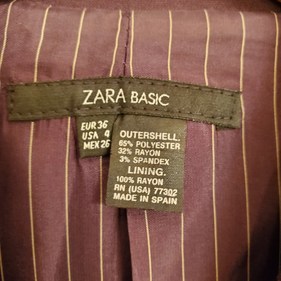 ZARA brown blazer SIZE 36 / 4 - Picture 3 of 5